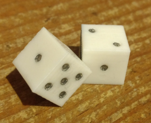 A Standard American Dice Cube