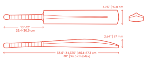 The length of a Cricket Bat